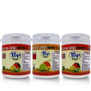 탑푸드(최상의 식품) 분말 비타민씨 중국 200g 1개 영국DSM 비타민-C 170g 2개 특허청 상표등록